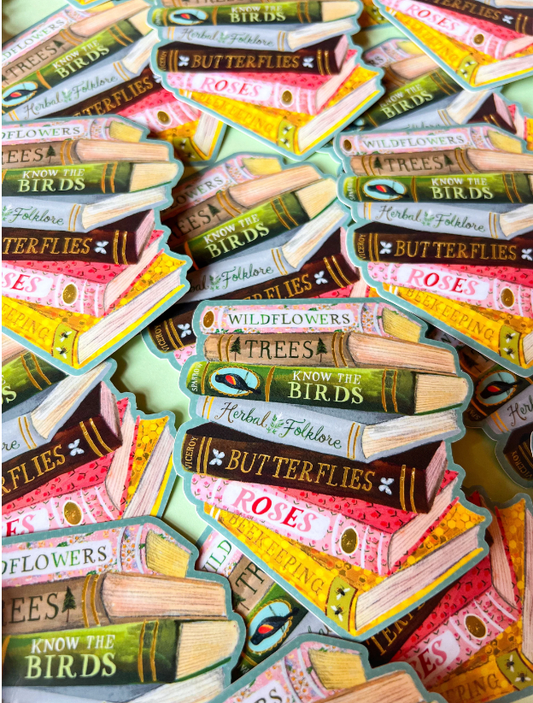 Book Stack Sticker - Katie Daisy