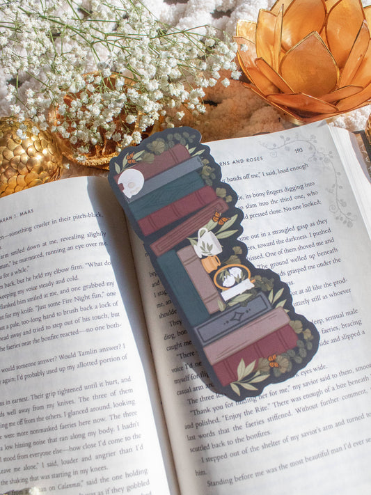 Dark Academia Bookshelf Soft Touch Bookmark