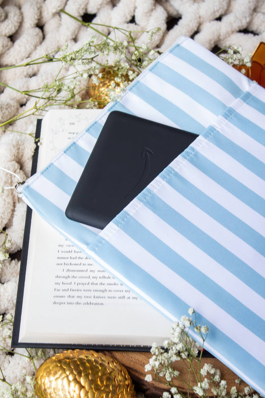 Book/Tablet Sleeve - Blue Stripes