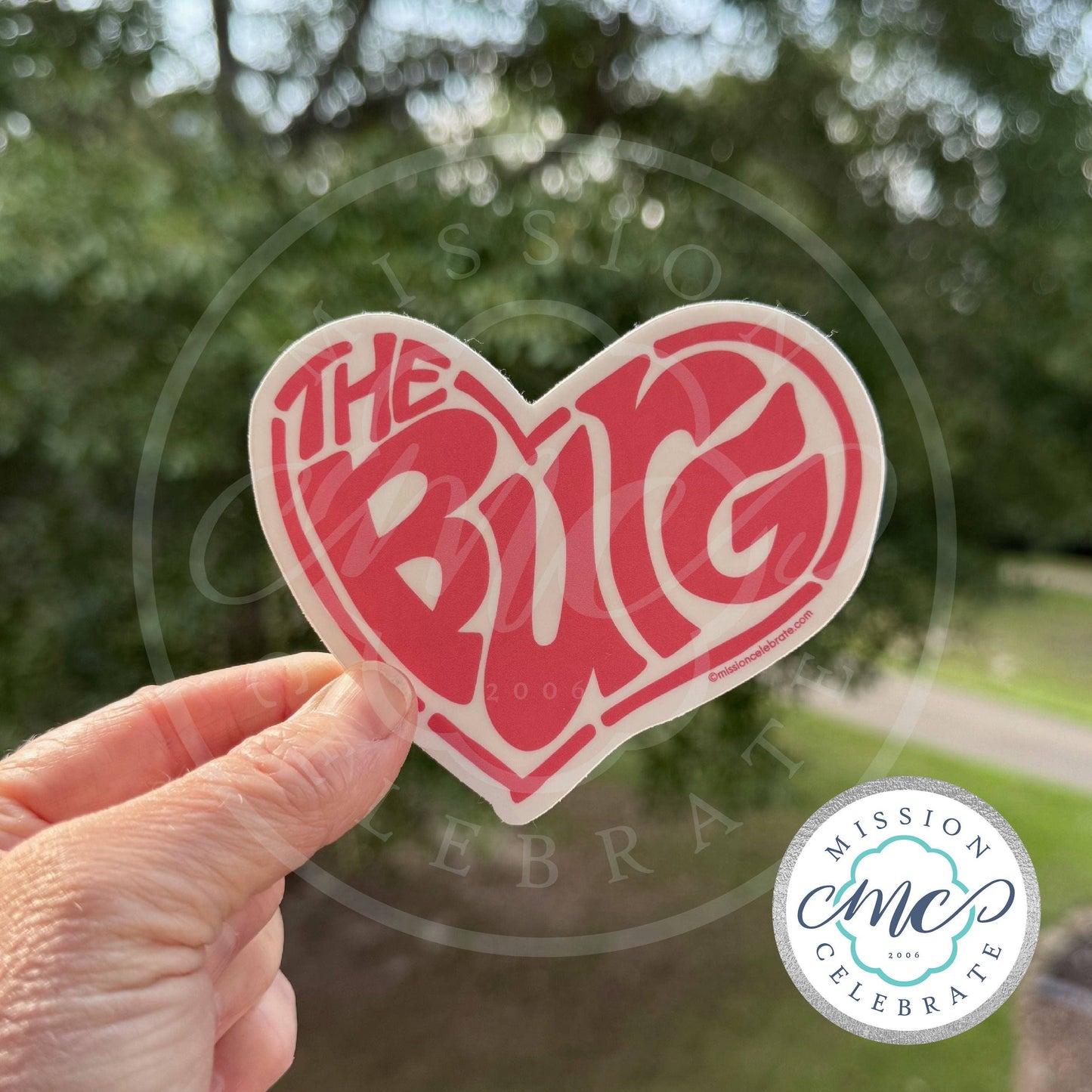 The Burg (Hattiesburg, Mississippi) Retro Handlettered Heart Art Sticker