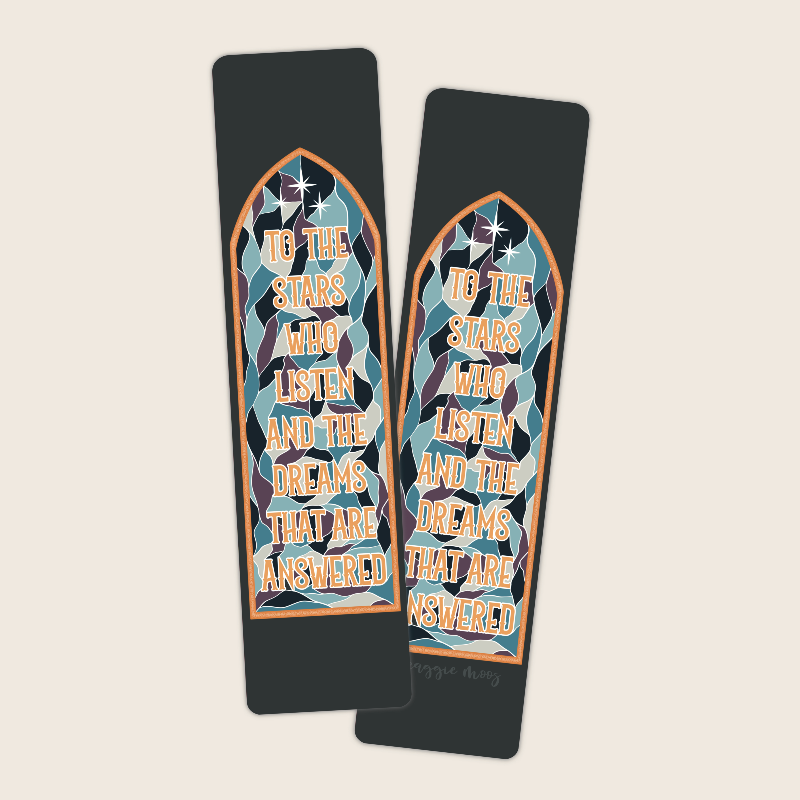 To The Stars Who Listen - ACOTAR Stained-Glass Bookmark