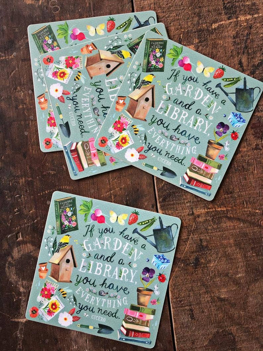 Garden and a Library Sticker - Katie Daisy