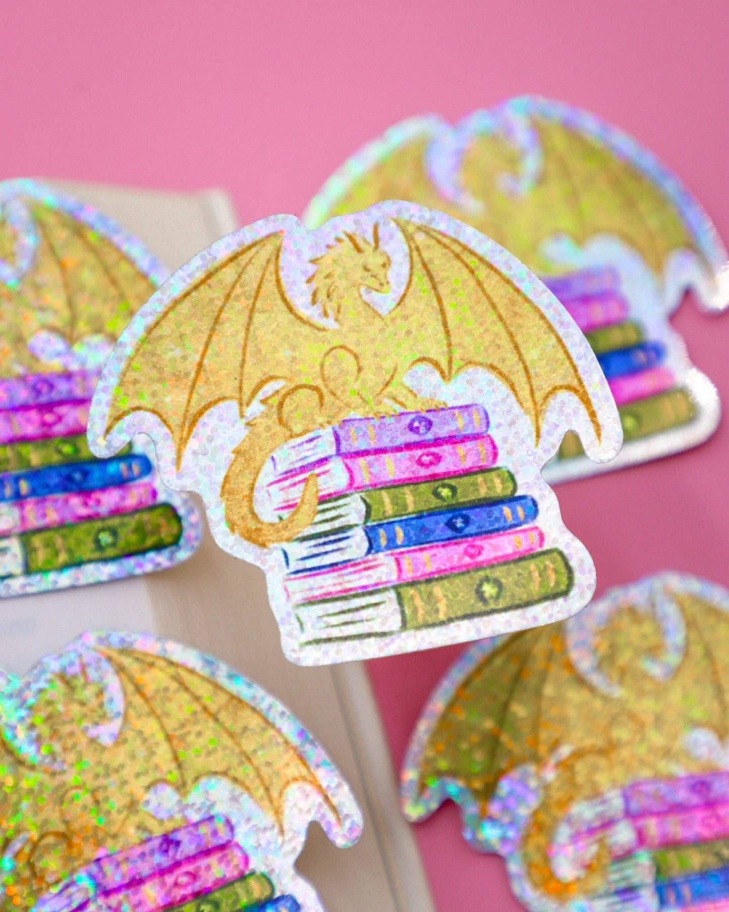 War College Dragon Glitter Sticker