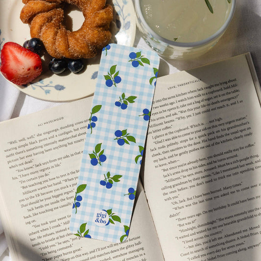 Blueberries & Gingham Bookmark
