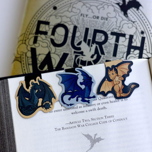 Fourth Wing Dragons Magnetic Bookmark Set