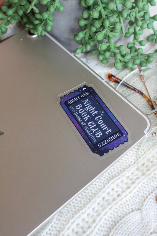 Night Court Book Club Ticket - ACOTAR Sticker