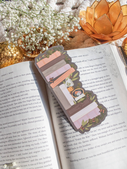 Light Academia Bookshelf Soft Touch Bookmark