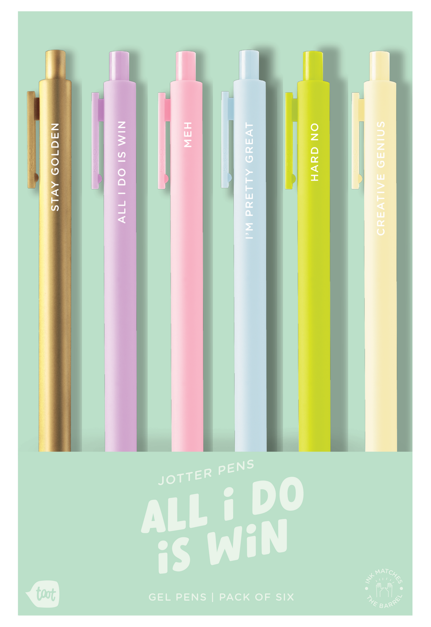 Jotter Sets - 6 pack gel pens