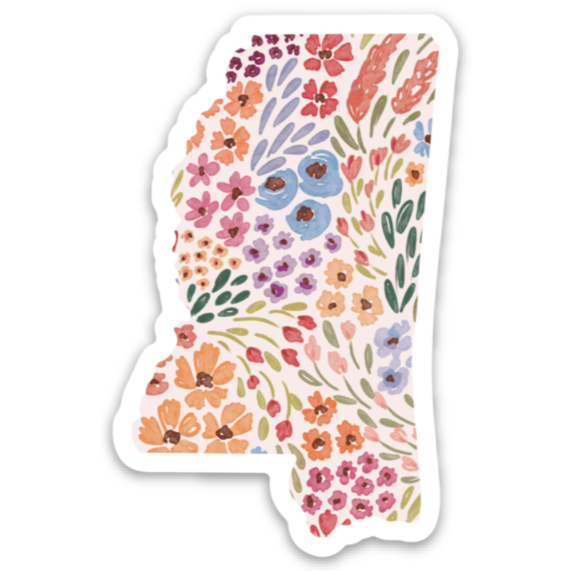 Mississippi Floral State Sticker