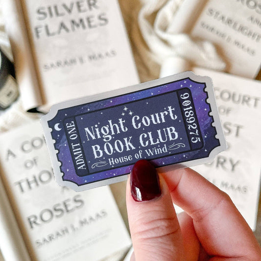 Night Court Book Club Ticket - ACOTAR Sticker