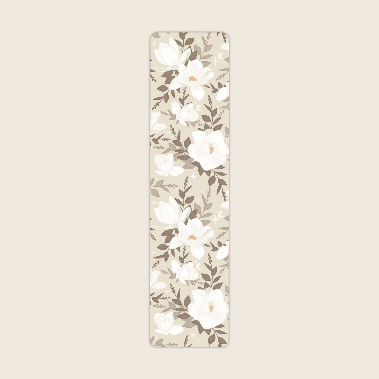Neutral Magnolias Floral Spring Bookmark