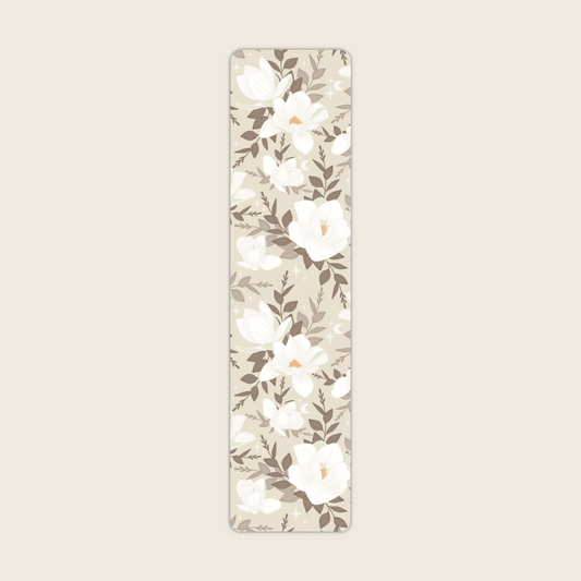 Neutral Magnolias Floral Spring Bookmark