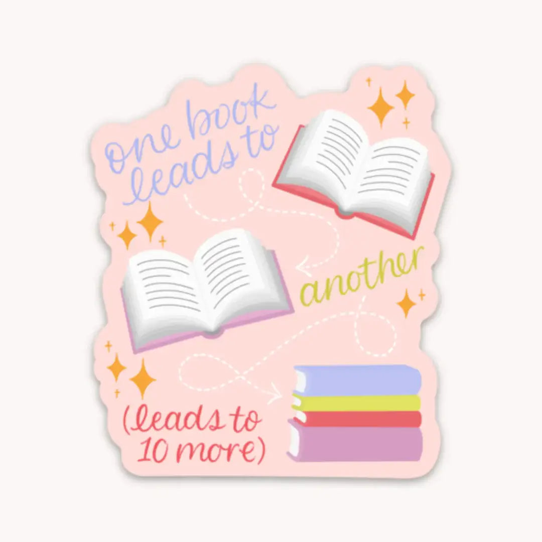 One Book Leads To Another Vinyl Sticker