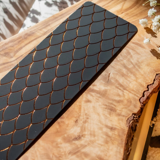 Black and Gold Dragon Scale Foil Bookmark