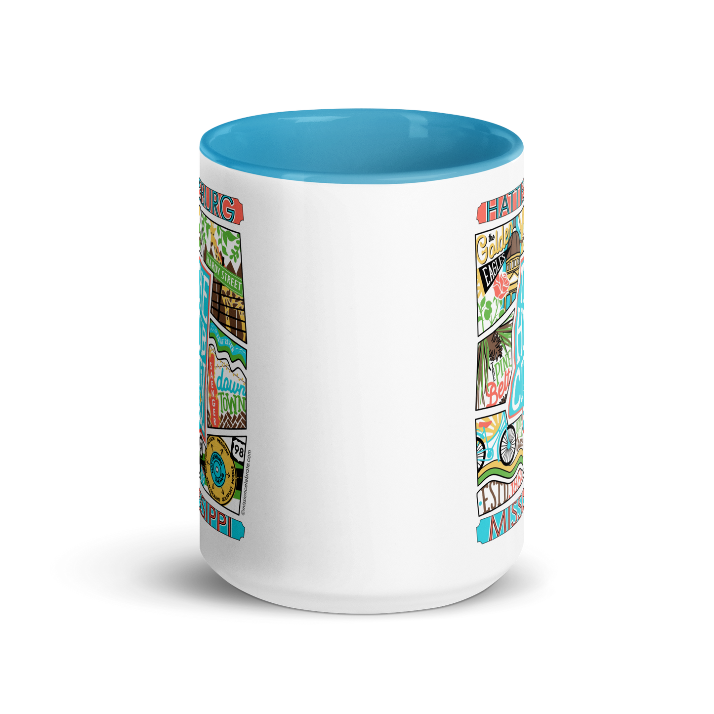 Hattiesburg, Mississippi, The Hub City Ceramic Mug (15 oz.)
