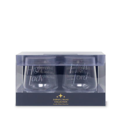 Night Court Acrylic Stemless Wine Glass Set - ACOTAR