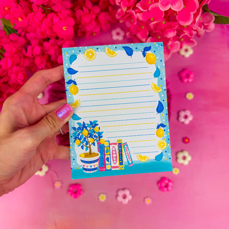 Lemon Book Stack Notepad