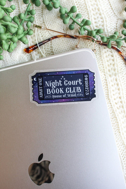 Night Court Book Club Ticket - ACOTAR Sticker