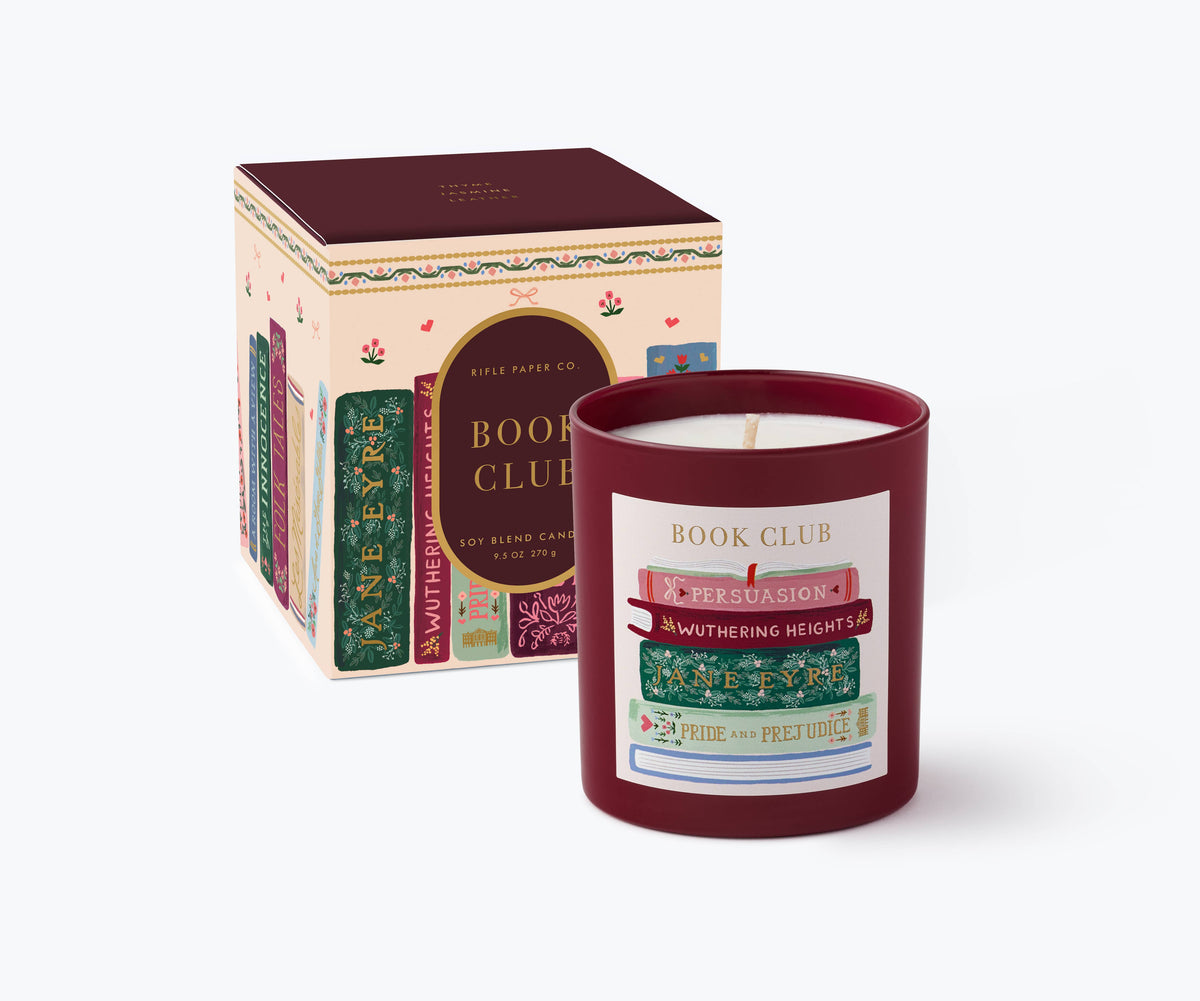 Book Club 9.5 oz Glass Candle - Rifle Paper Company
