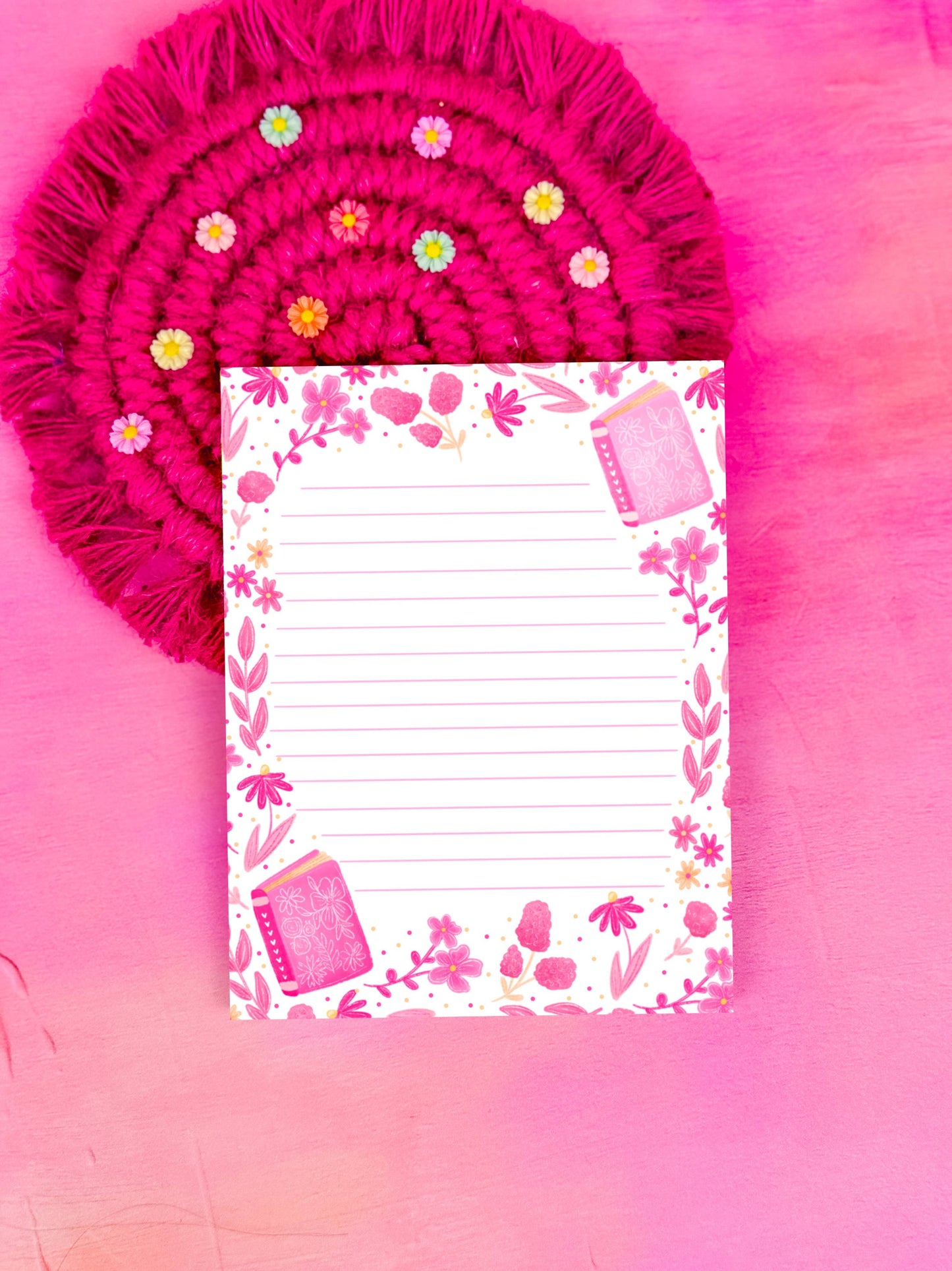 Pink Florals Notepad