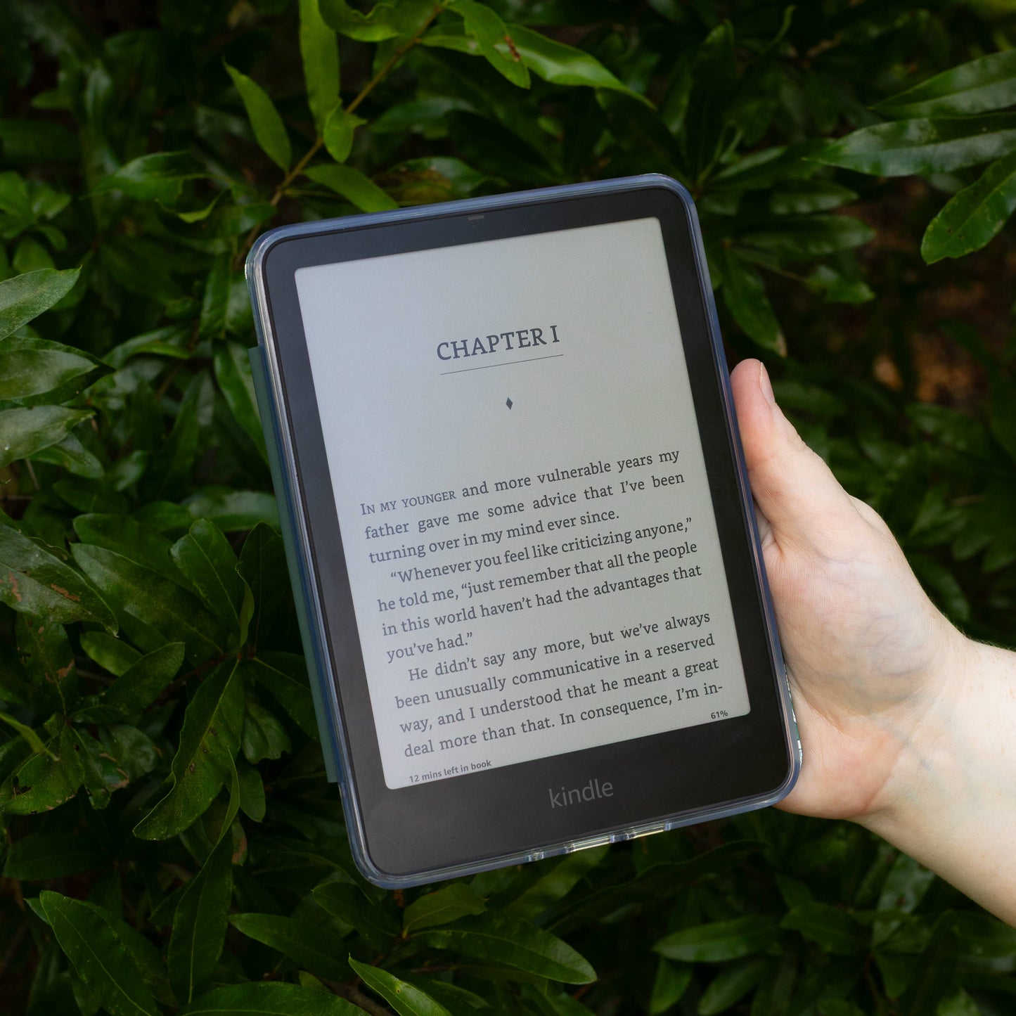 Kindle Paperwhite (11th Generation) Clear Back Kindle Case - Forget Me Nots Sage Green