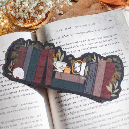 Dark Academia Bookshelf Soft Touch Bookmark