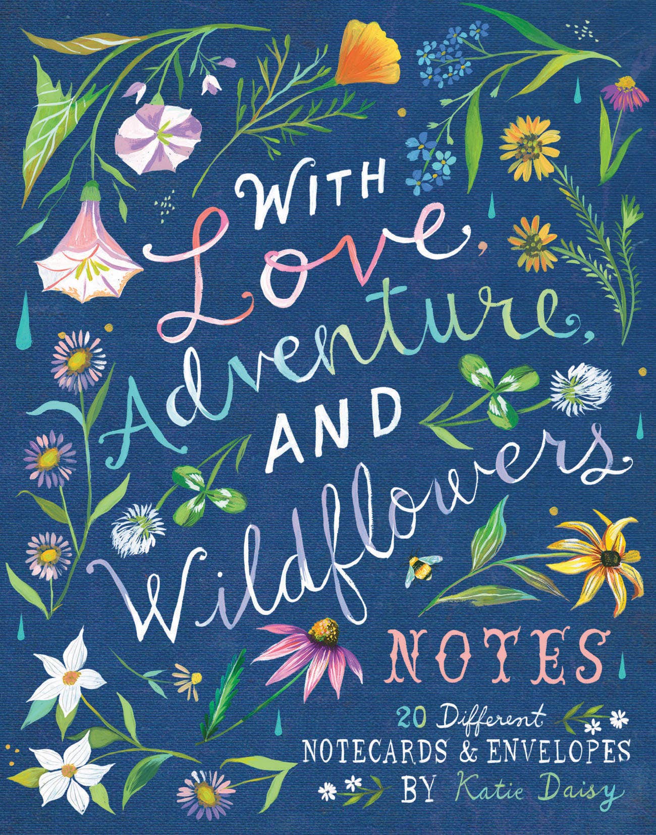 With Love, Adventure, and Wildflowers Notecards - Katie Daisy