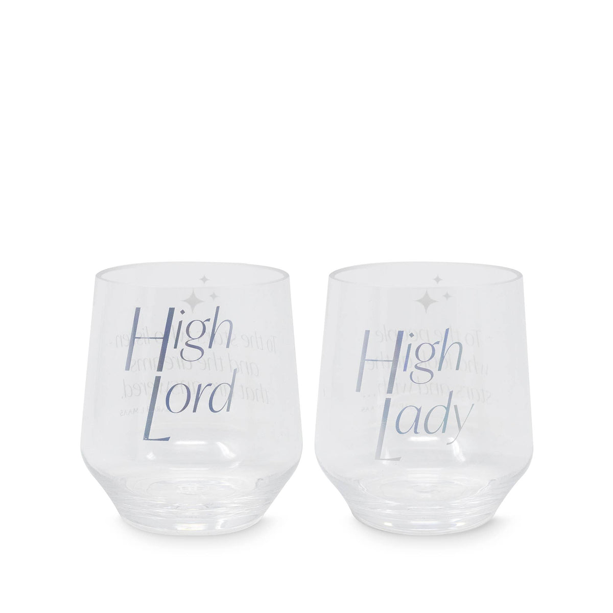 Night Court Acrylic Stemless Wine Glass Set - ACOTAR