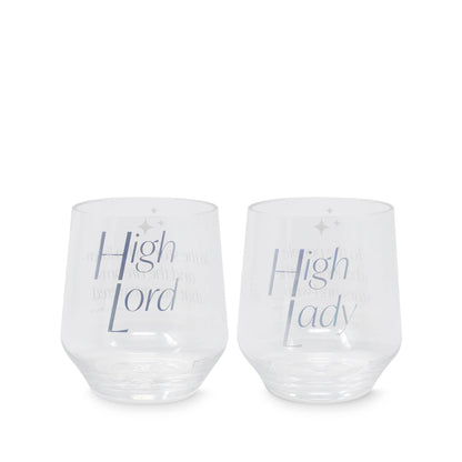 Night Court Acrylic Stemless Wine Glass Set - ACOTAR