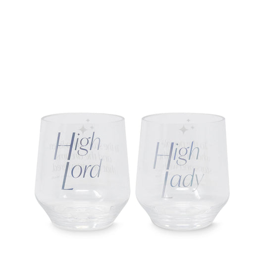 Night Court Acrylic Stemless Wine Glass Set - ACOTAR