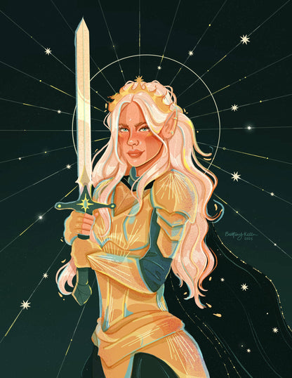 The Fire Heart *Gold Foil Print*: 5x7 - Brittany Keller Art