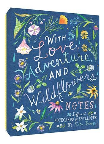 With Love, Adventure, and Wildflowers Notecards - Katie Daisy
