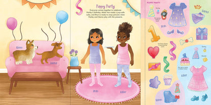 Puppies Sticker Doll Dress-Up Book