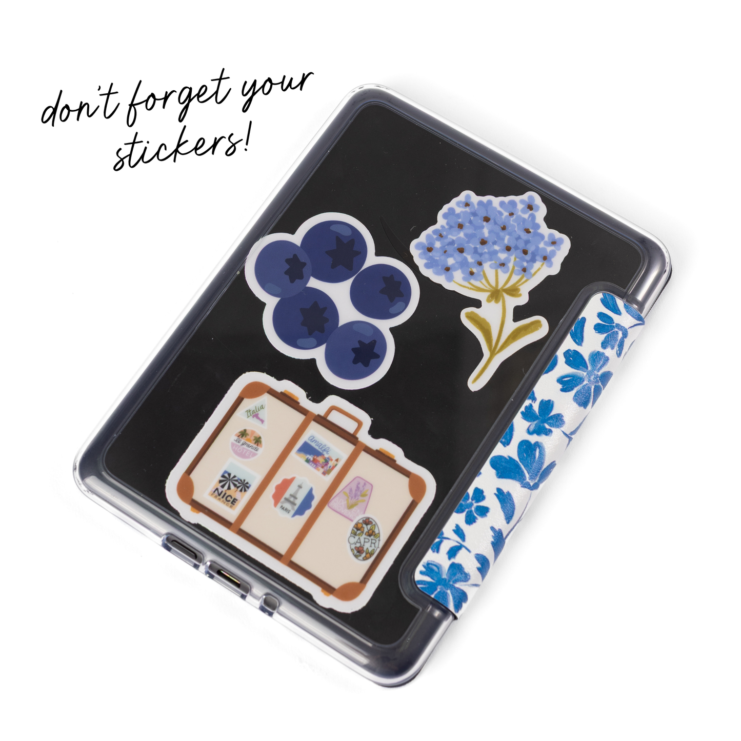 Kindle Paperwhite (11th Generation) Clear Back Kindle Case - Porcelain Floral