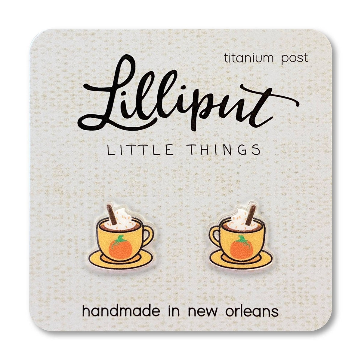 Pumpkin Spice Latte Fall Earrings