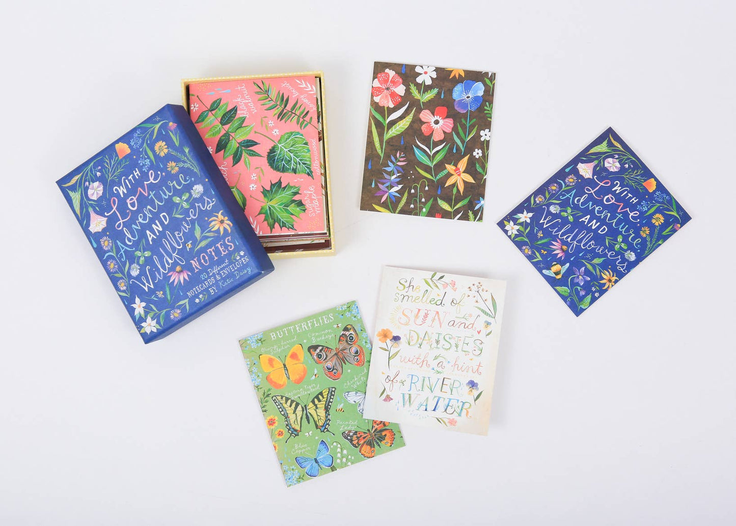 With Love, Adventure, and Wildflowers Notecards - Katie Daisy