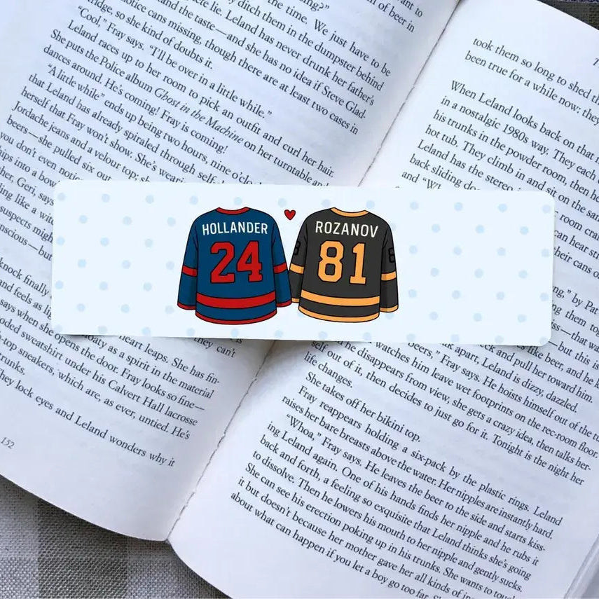 Heated Rivalry Hockey Jersey Bookmark
