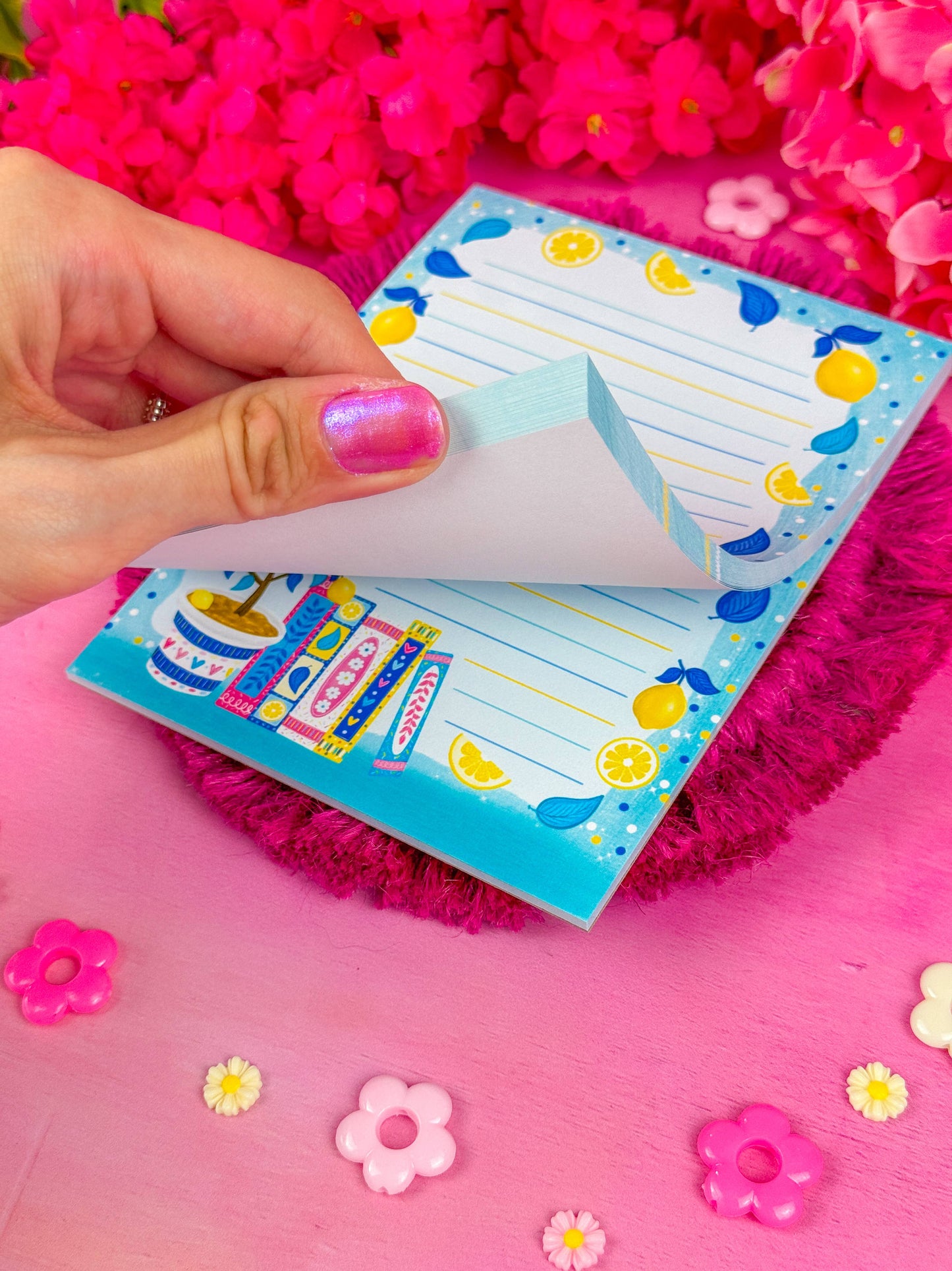 Lemon Book Stack Notepad