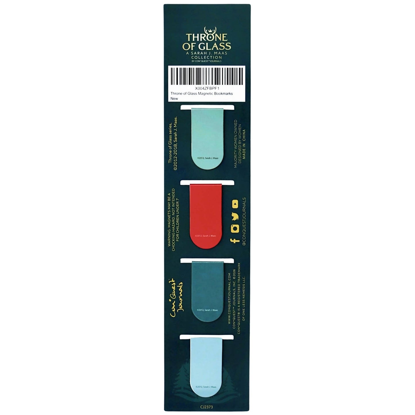 Throne of Glass Magnetic Bookmarks (4-Pack)