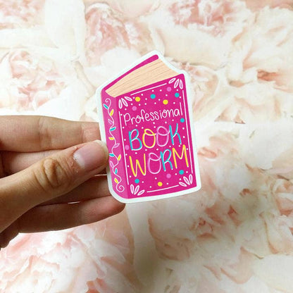 Professional Bookworm Vinyl Decal Sticker