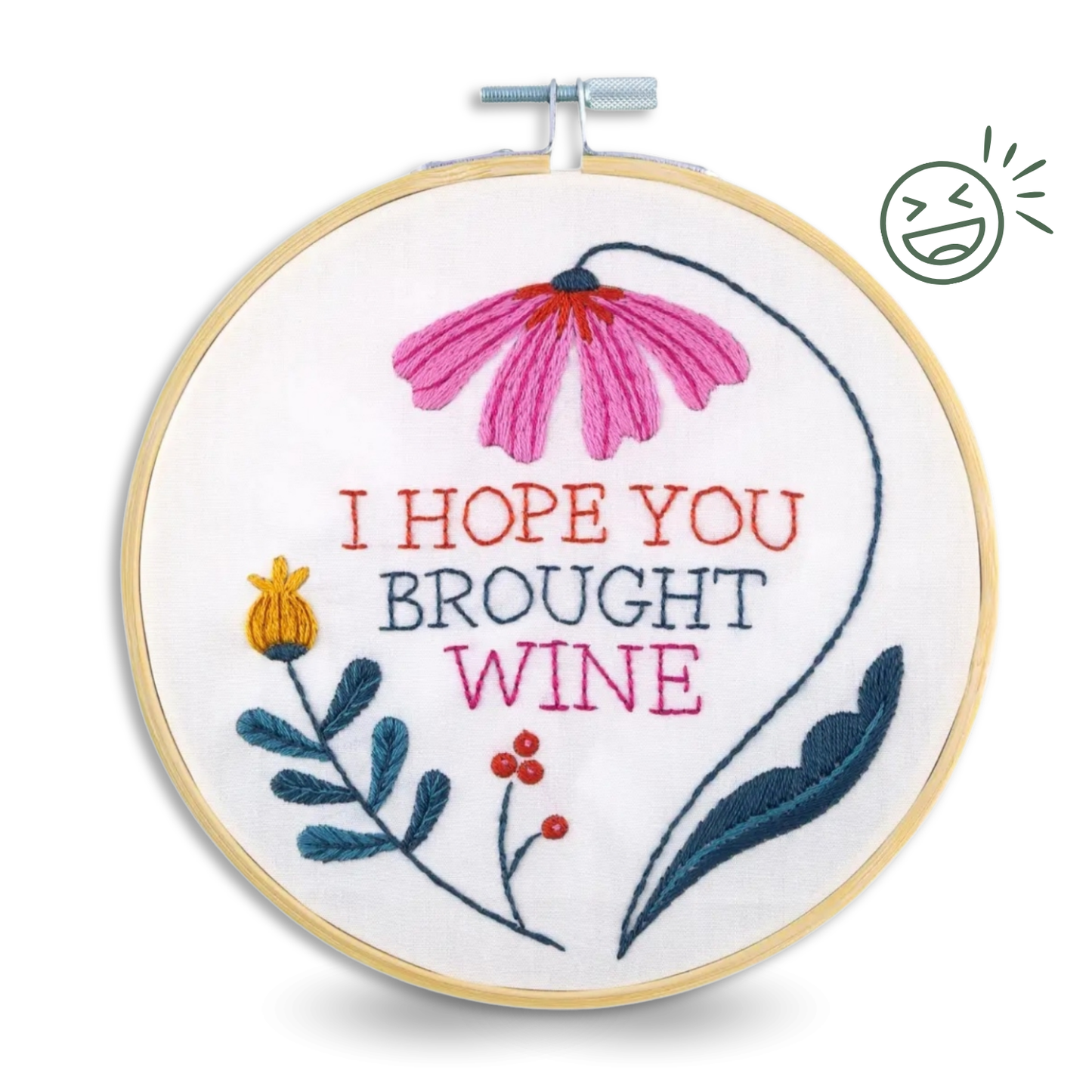 I Hope You Brought Wine Embroidery Kit