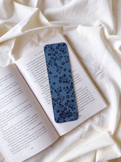 Whimsigoth Blue Floral Bookmark