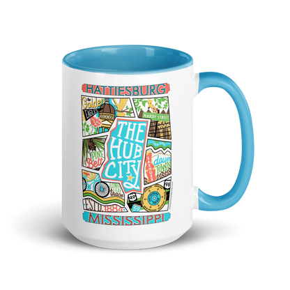 Hattiesburg, Mississippi, The Hub City Ceramic Mug (15 oz.)