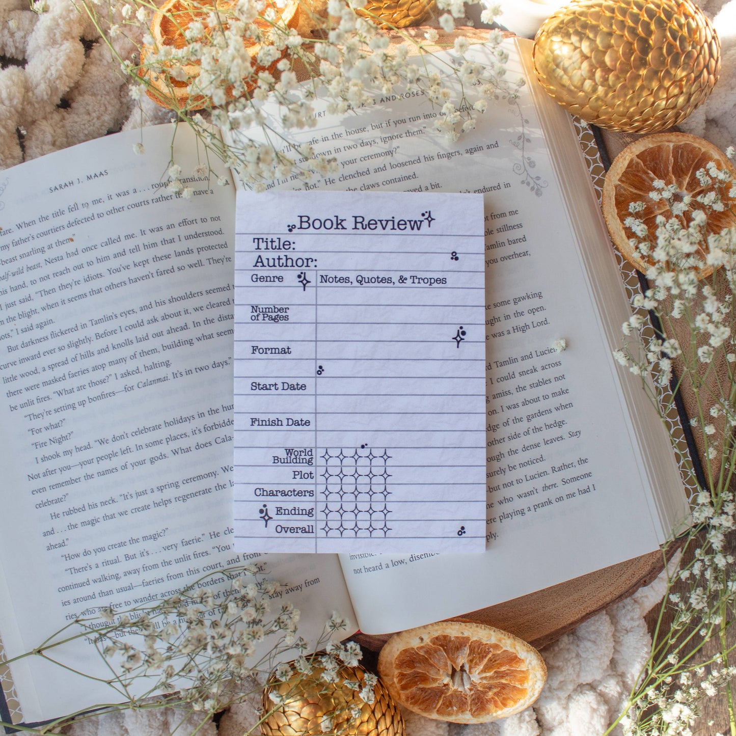 4x6 Book Review Post-it Notepad | Type Writer