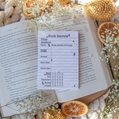 4x6 Book Review Post-it Notepad | Type Writer
