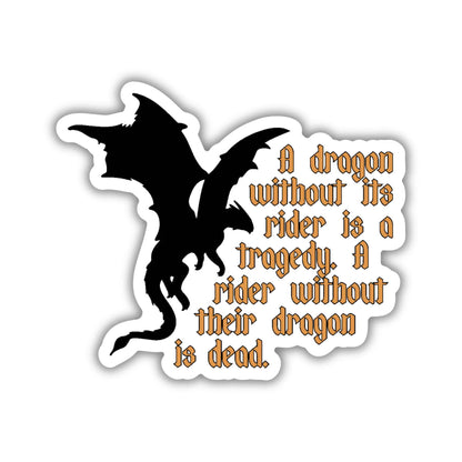 Dragon Without Their Rider Sticker - Fourth Wing