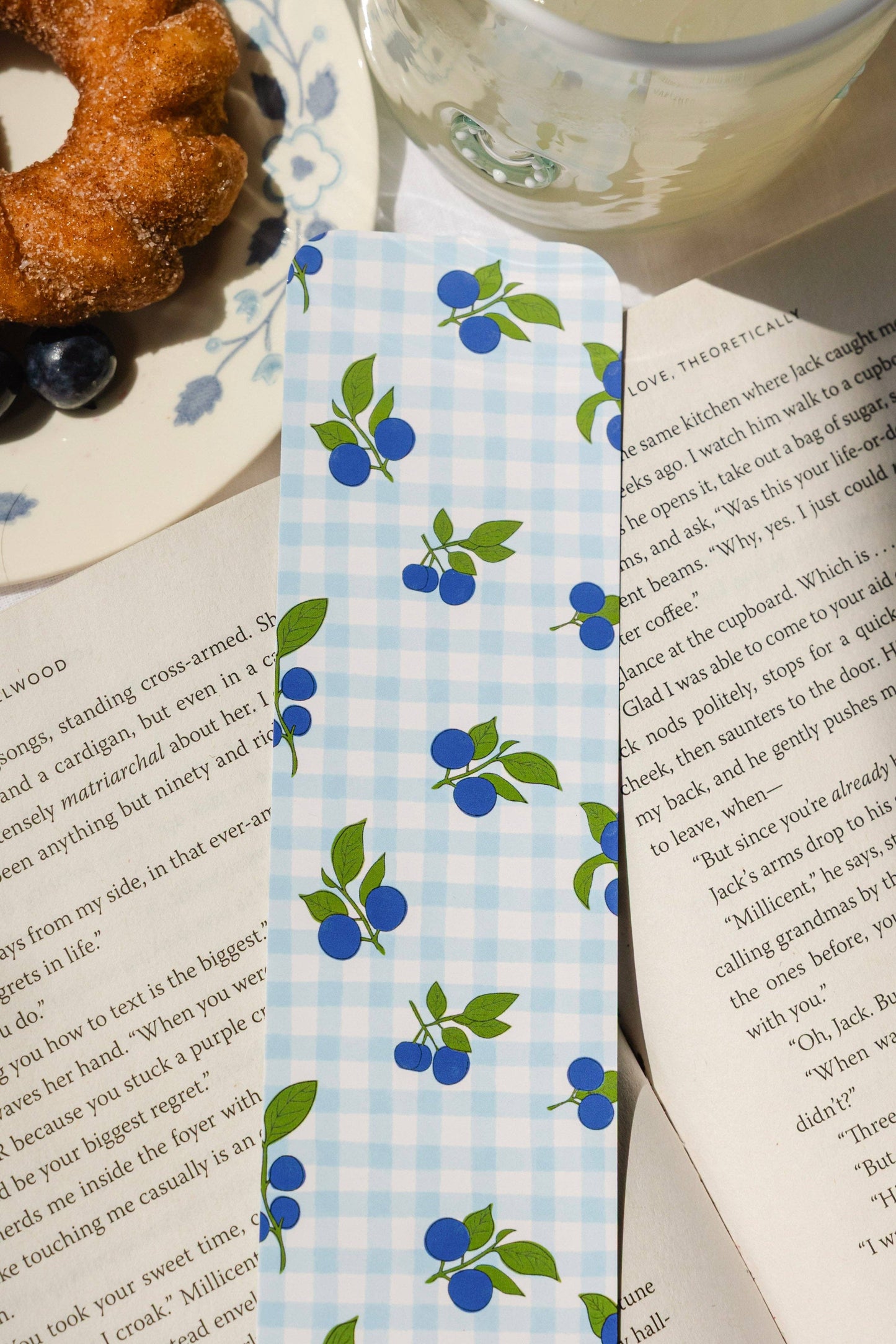 Blueberries & Gingham Bookmark