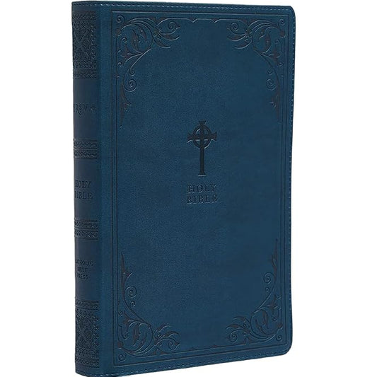 NRSV Catholic Edition Gift Bible, Teal Leathersoft (Comfort Print, Holy Bible, Complete Catholic Bible, NRSV CE): Holy Bible cover image