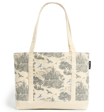 Rebecca Yarros's Fourth Wing: Basgiath Toile Large Zippered Market Tote Bag