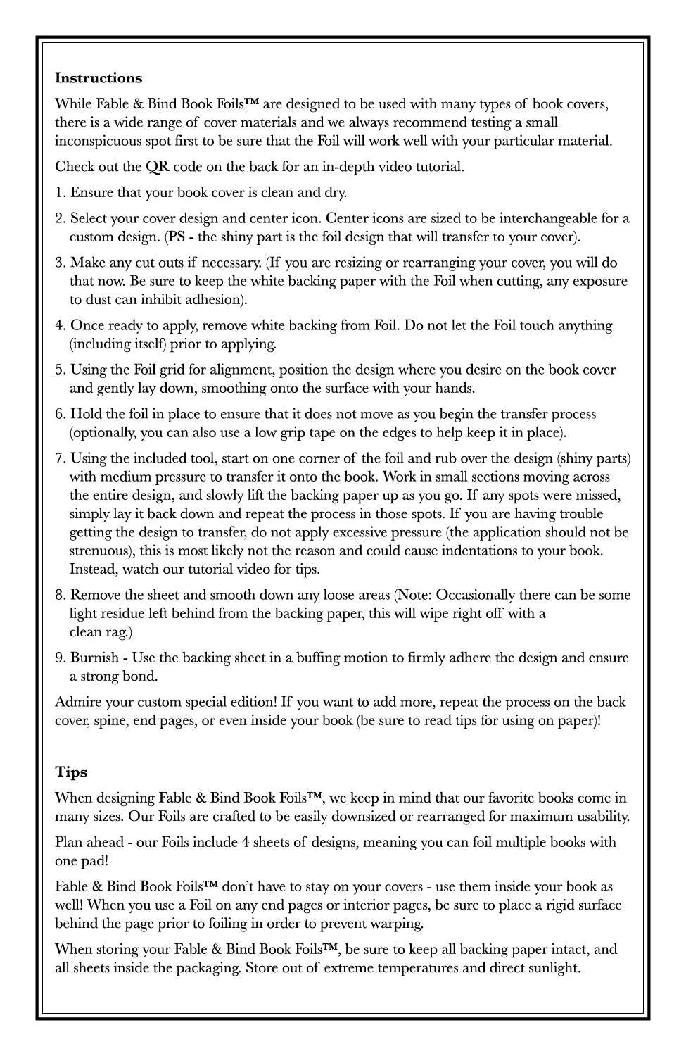DIY Book Foils - Timeless Tales Fable & Bind Book Foil™